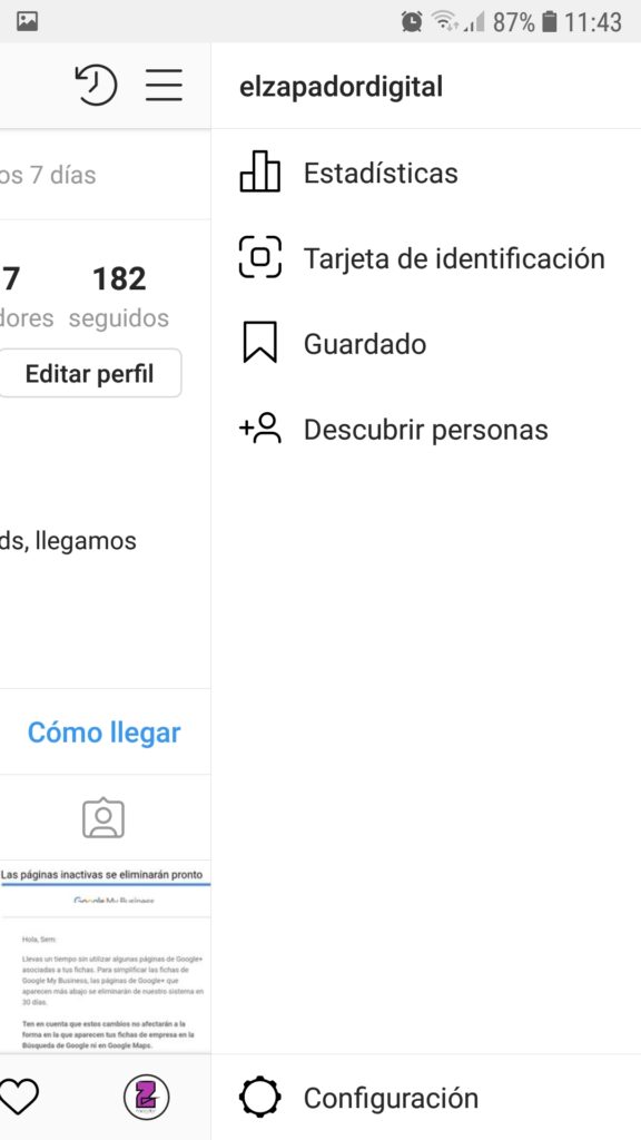 Como compartir el perfil de instagram